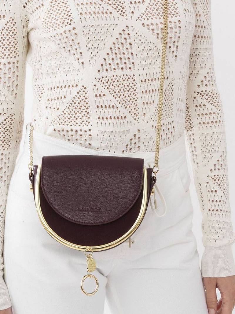 Torba Crossbody Chloe Mara Evening Bordowe | CHE-SR14722