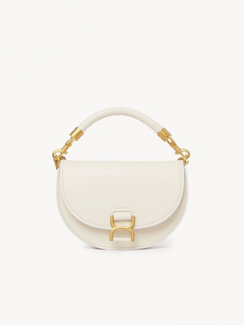 Torba Crossbody Chloe Marcie Chain Flap Białe | CHE-SR13619