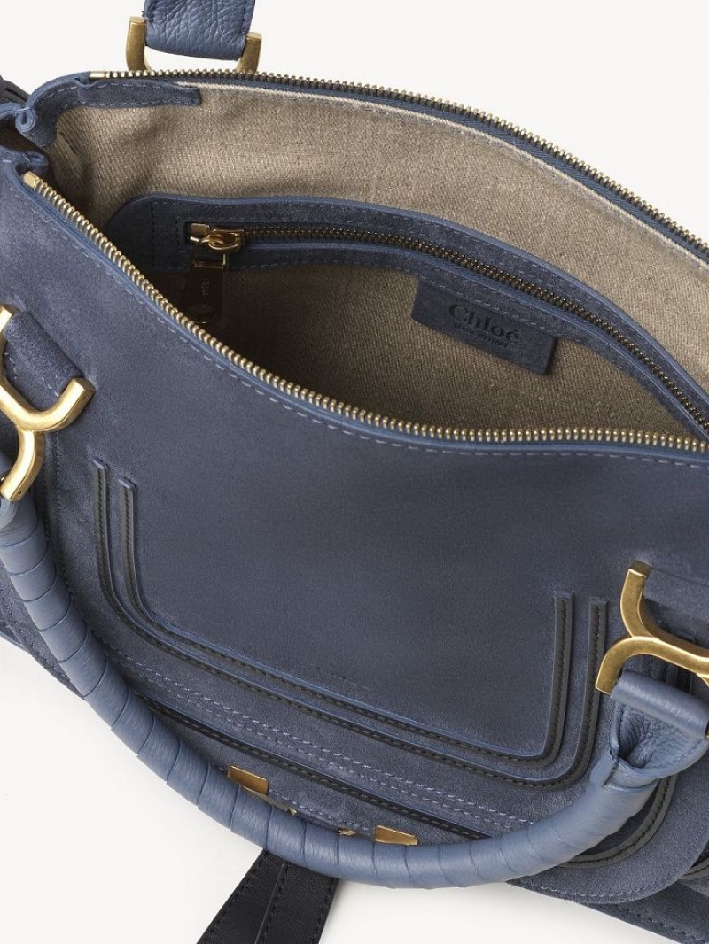 Torba Crossbody Chloe Marcie Double Carry Jasny Szare Granatowe | CHE-SR13517