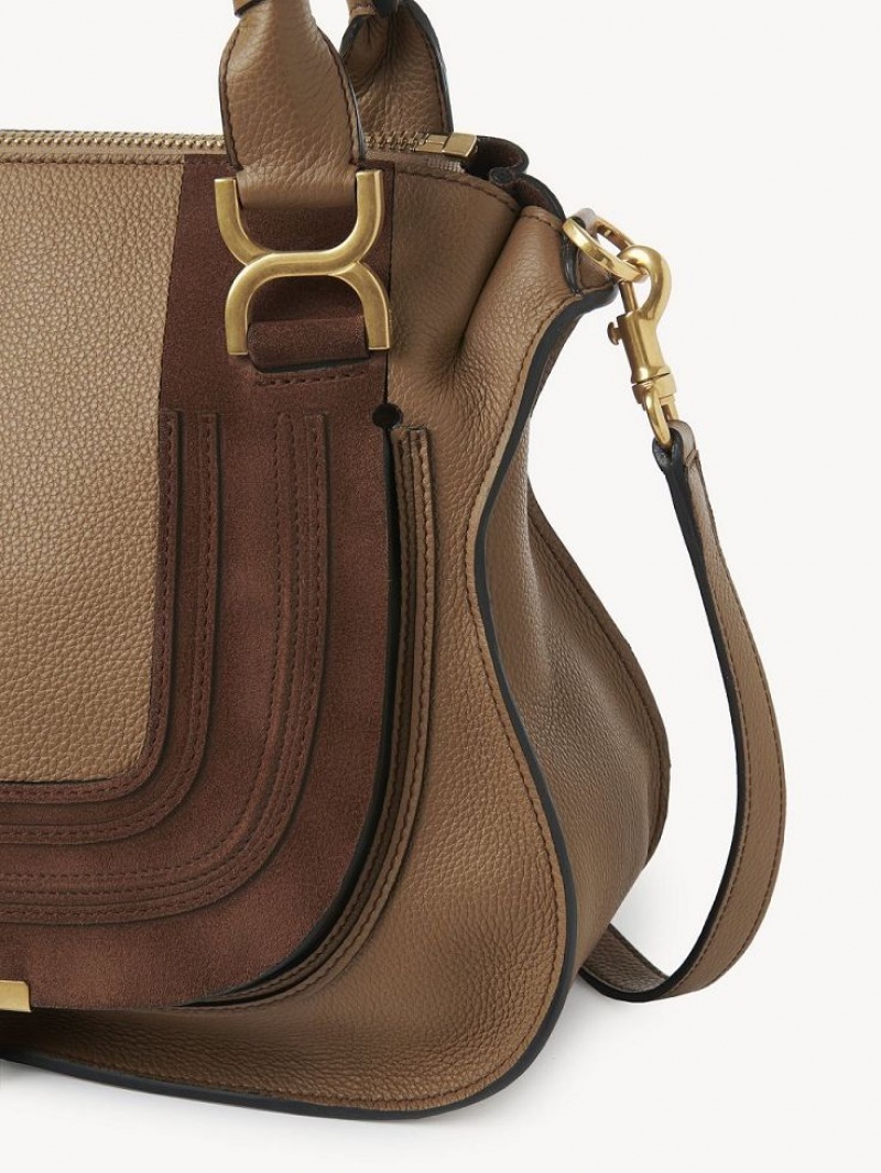 Torba Crossbody Chloe Marcie Double Carry Beżowe | CHE-SR13600