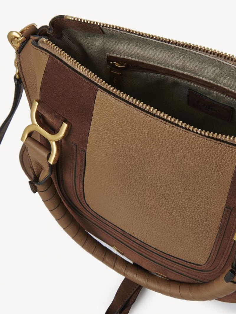 Torba Crossbody Chloe Marcie Double Carry Beżowe | CHE-SR13600