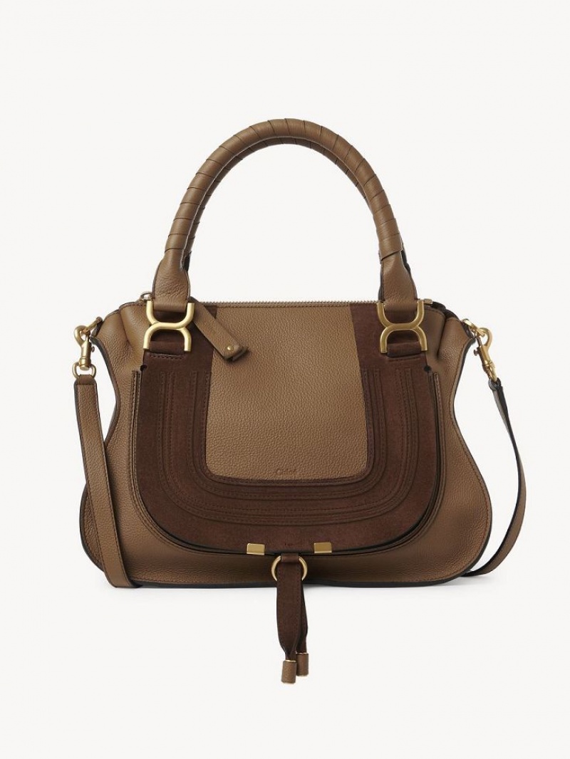 Torba Crossbody Chloe Marcie Double Carry Beżowe | CHE-SR13600