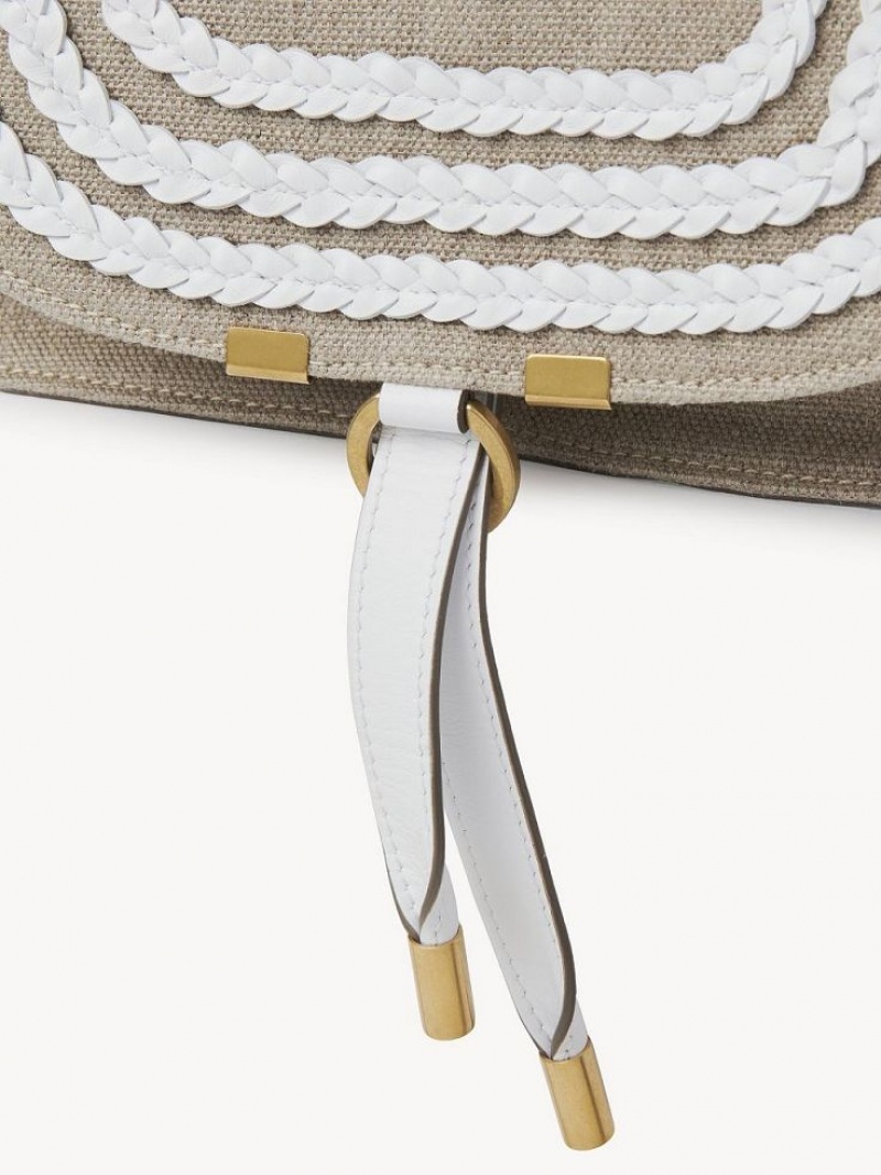 Torba Crossbody Chloe Marcie Small Double Carry Białe | CHE-SR13595