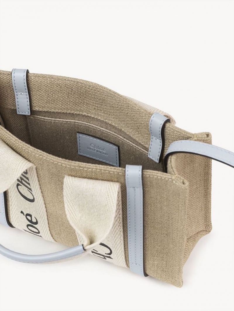 Torba Crossbody Chloe Mini Woody Białe Niebieskie | CHE-SR13506