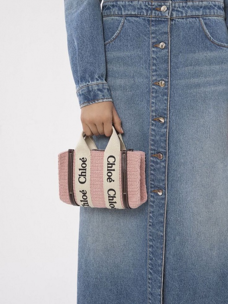 Torba Crossbody Chloe Mini Woody Różowe | CHE-SR13464