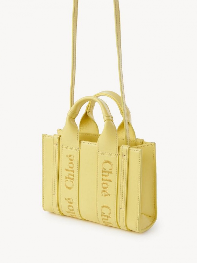 Torba Crossbody Chloe Mini Woody Żółte | CHE-SR13520