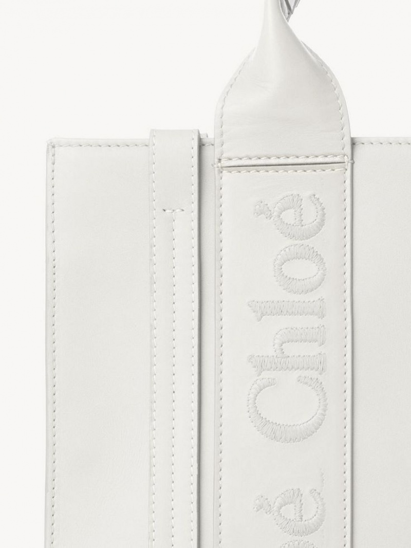 Torba Crossbody Chloe Small Woody Białe | CHE-SR13541