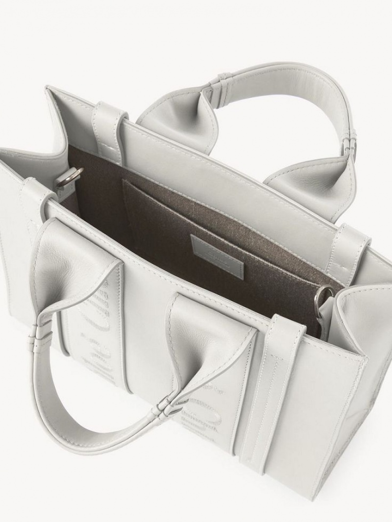 Torba Crossbody Chloe Small Woody Białe | CHE-SR13541