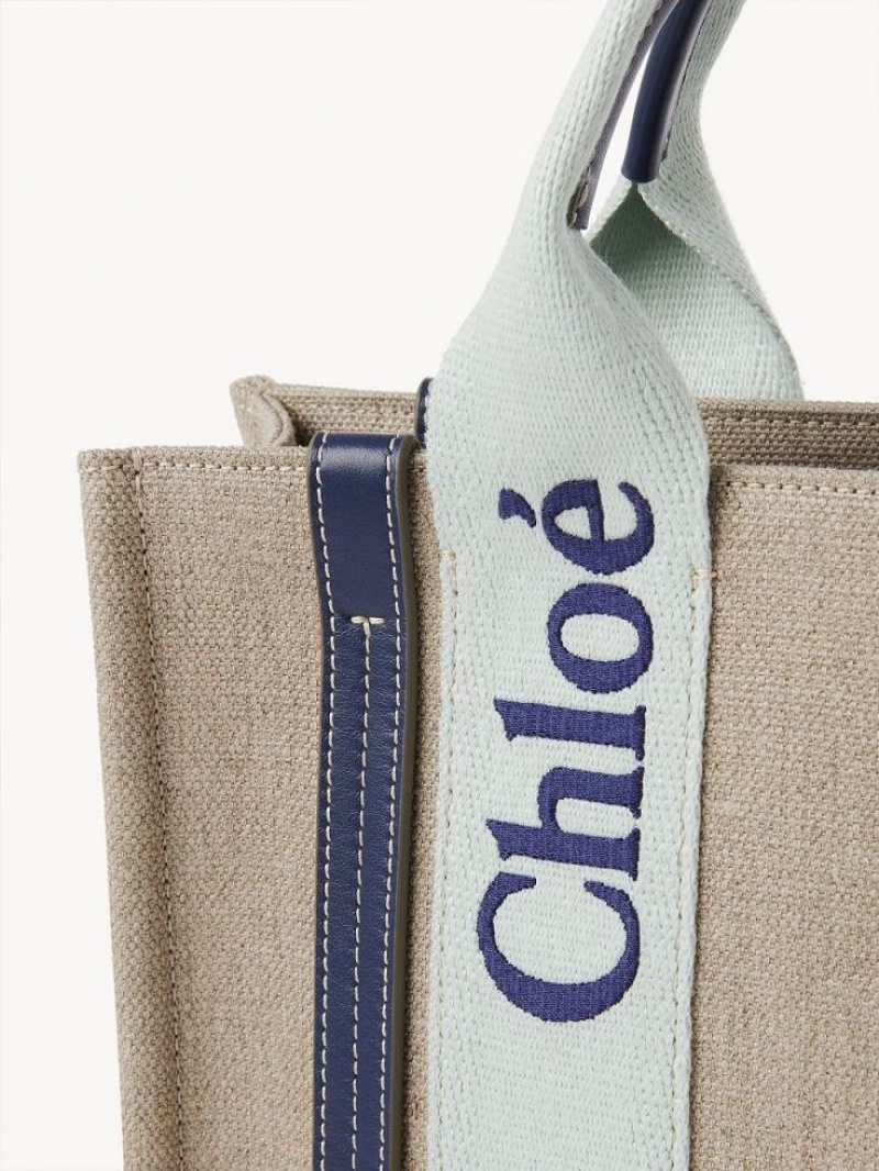 Torba Crossbody Chloe Small Woody Zielone Niebieskie | CHE-SR13568