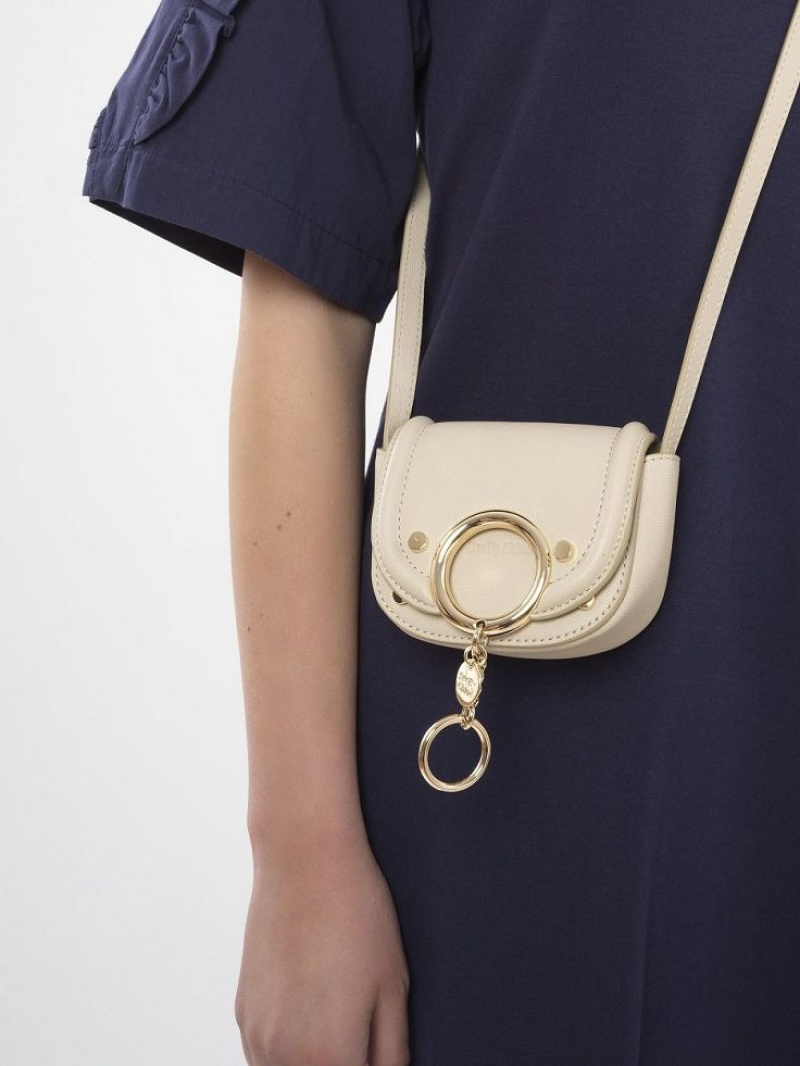 Torby Przez Ramię Chloe Mara Micro Beżowe | CHE-SR14607