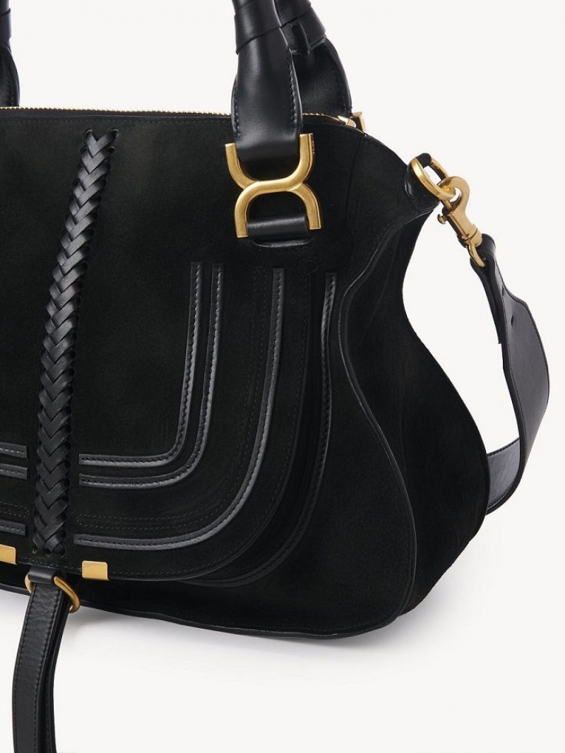 Torby Przez Ramię Chloe Marcie Double Carry Czarne | CHE-SR13438