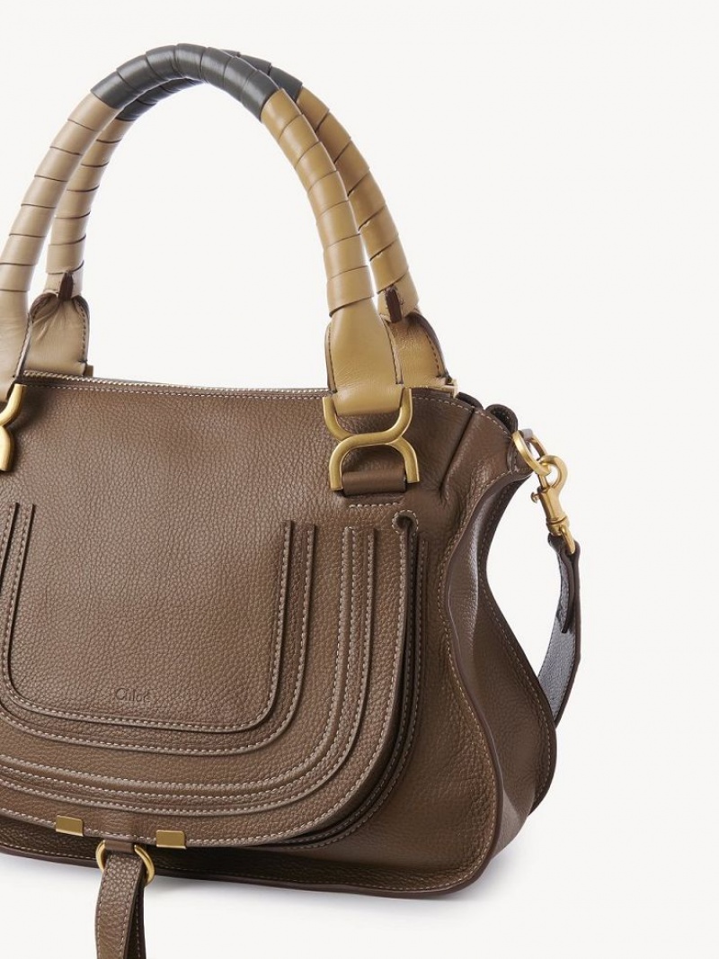 Torby Przez Ramię Chloe Marcie Double Carry Brązowe | CHE-SR13439