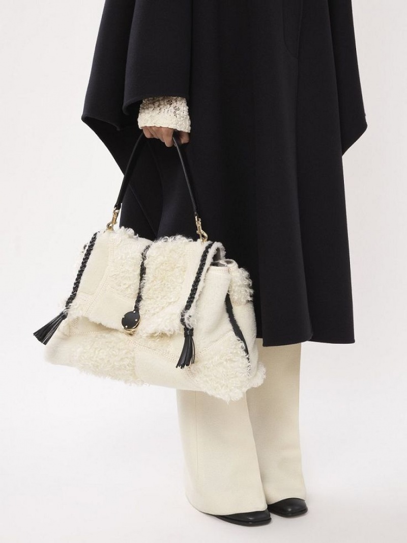 Torby Przez Ramię Chloe Penelope Large Soft Białe | CHE-SR13442