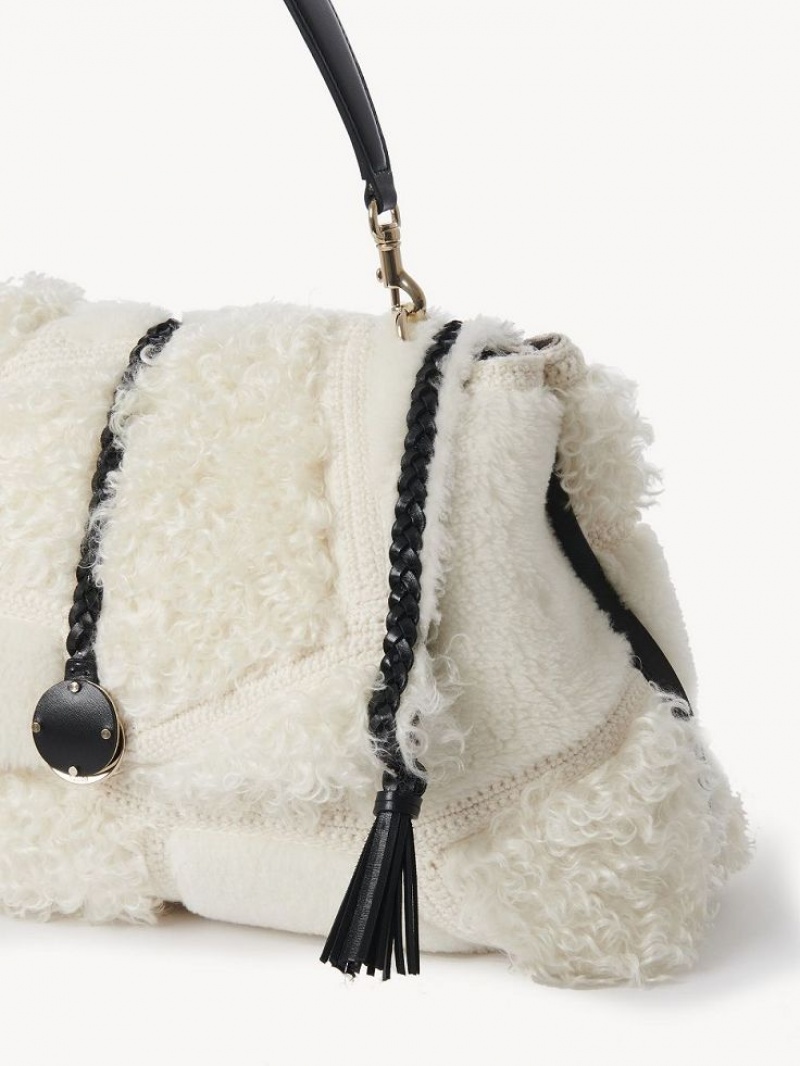 Torby Przez Ramię Chloe Penelope Large Soft Białe | CHE-SR13442