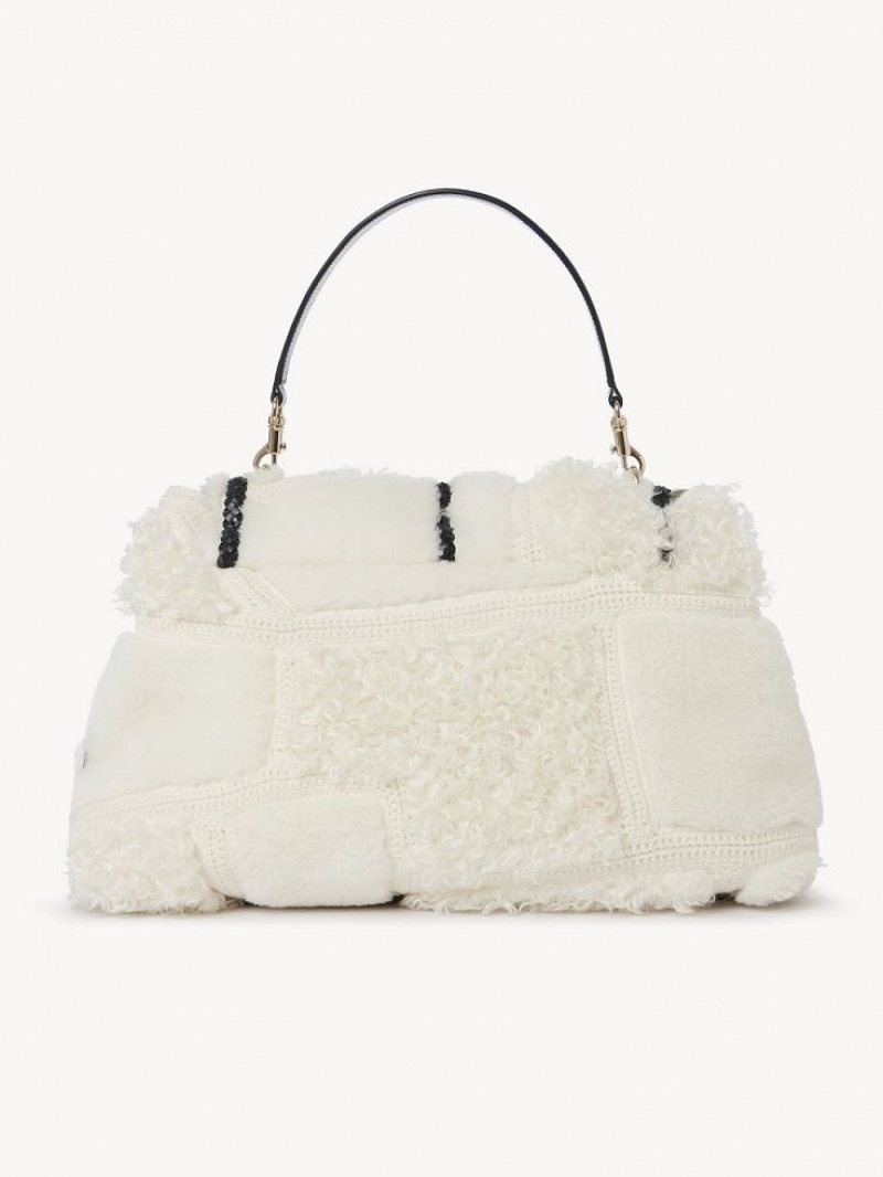Torby Przez Ramię Chloe Penelope Large Soft Białe | CHE-SR13442