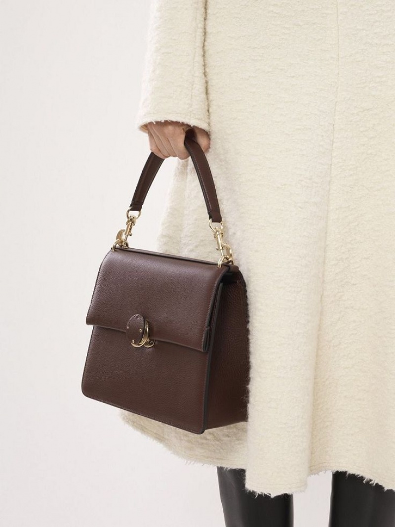 Torby Przez Ramię Chloe Penelope Medium Top Handle Czekolada | CHE-SR13443