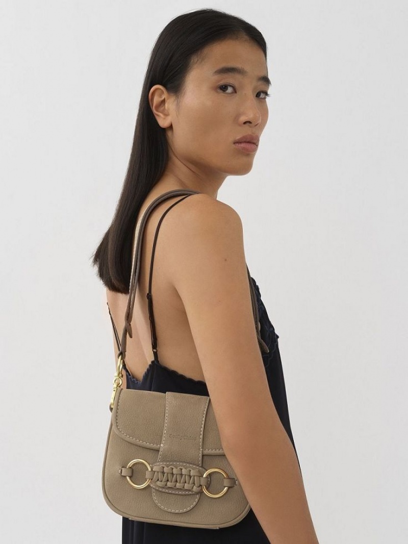 Torby Przez Ramię Chloe Saddie Satchel Szare | CHE-SR14666