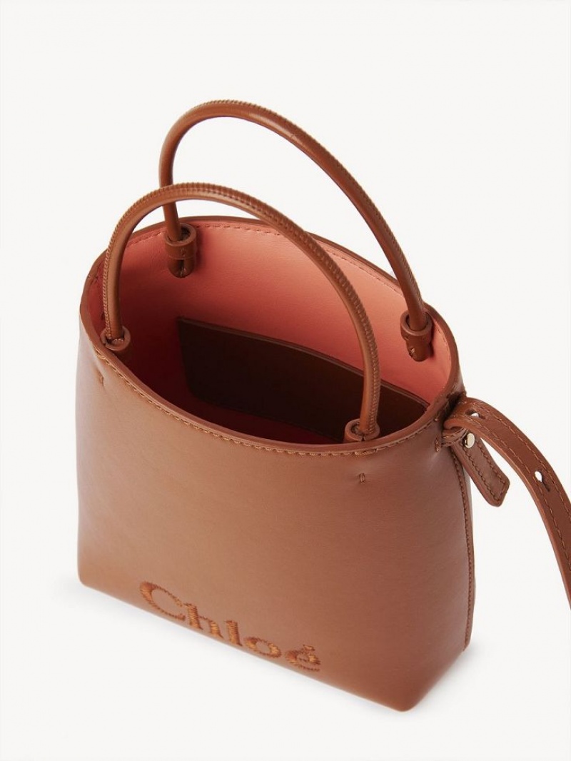 Torby Przez Ramię Chloe Sense Micro Brązowe | CHE-SR13406