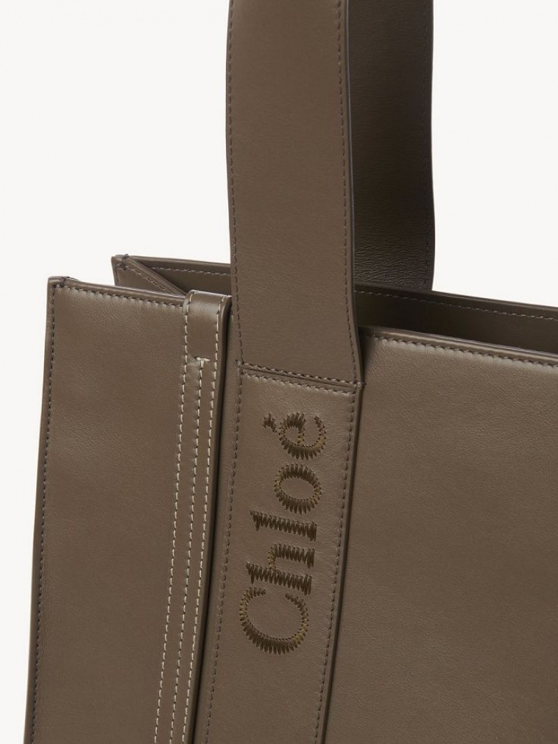 Torby Tote Chloe Medium Woody Zielone | CHE-SR13340