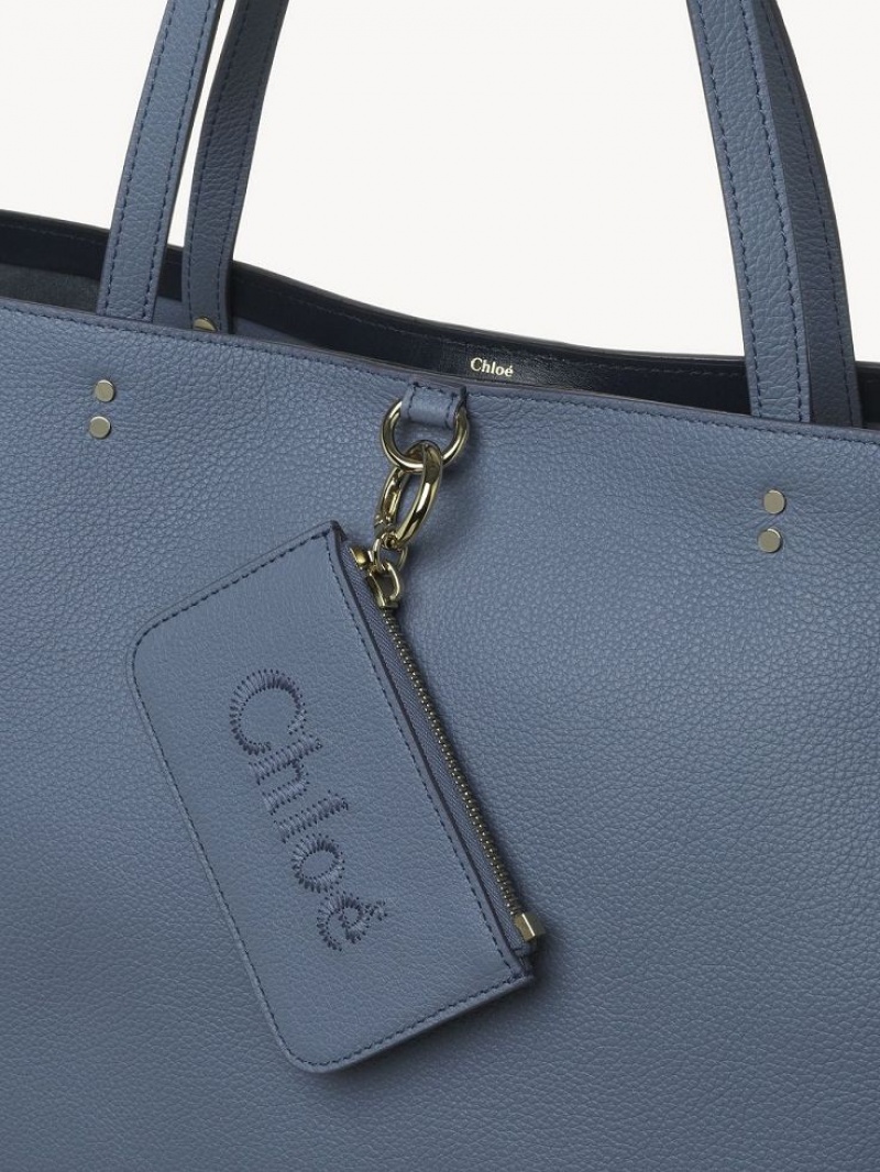 Torby Tote Chloe Sense Medium East-west Jasny Niebieskie | CHE-SR13329