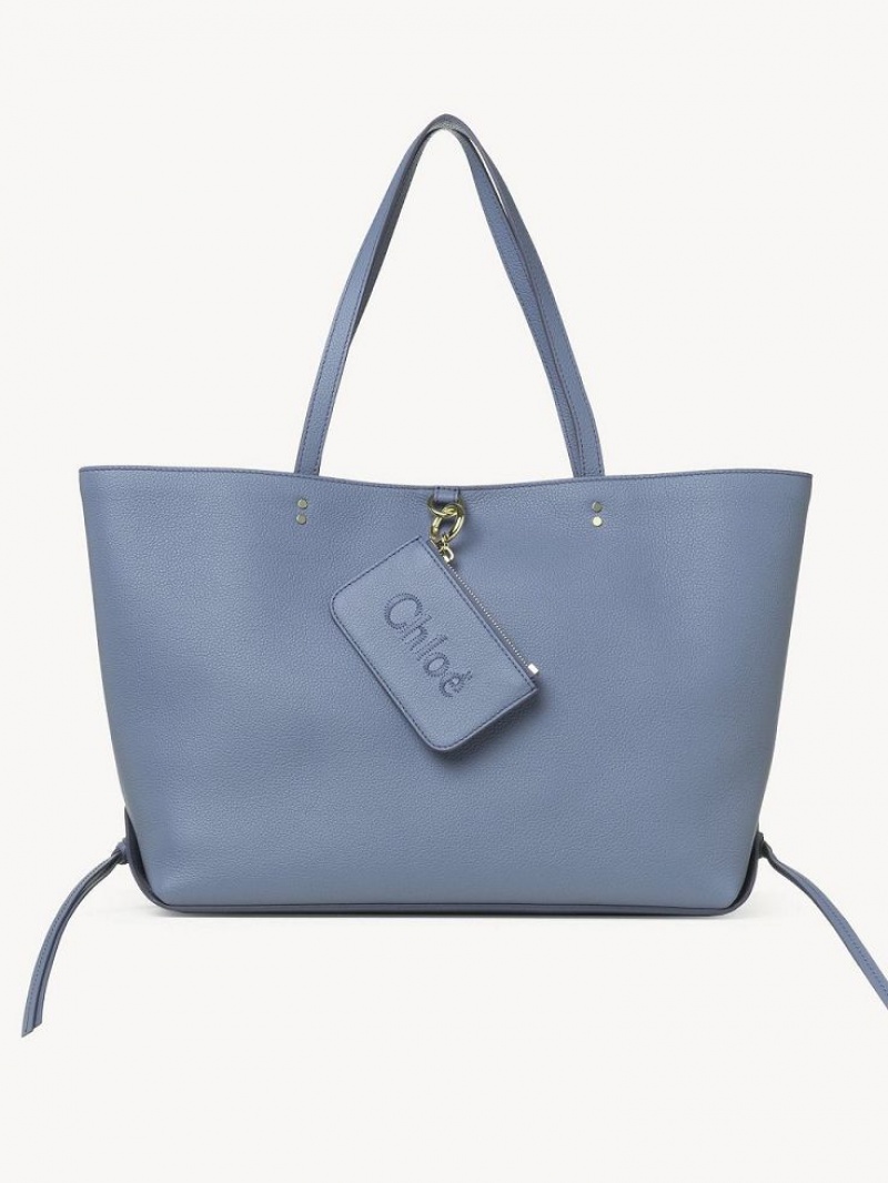 Torby Tote Chloe Sense Medium East-west Jasny Niebieskie | CHE-SR13329