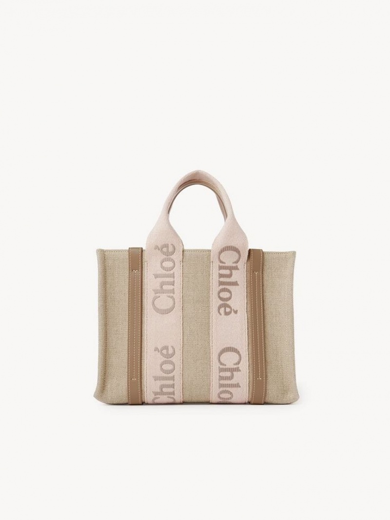 Torby Tote Chloe Small Woody Beżowe | CHE-SR13384