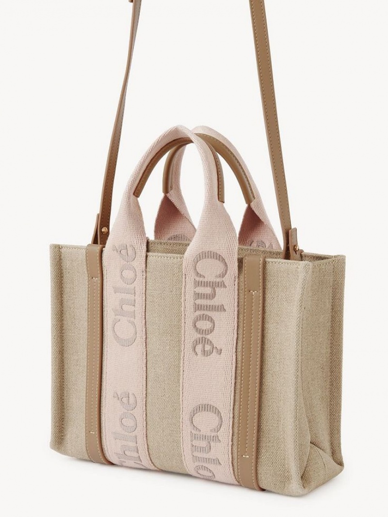 Torby Tote Chloe Small Woody Beżowe | CHE-SR13384