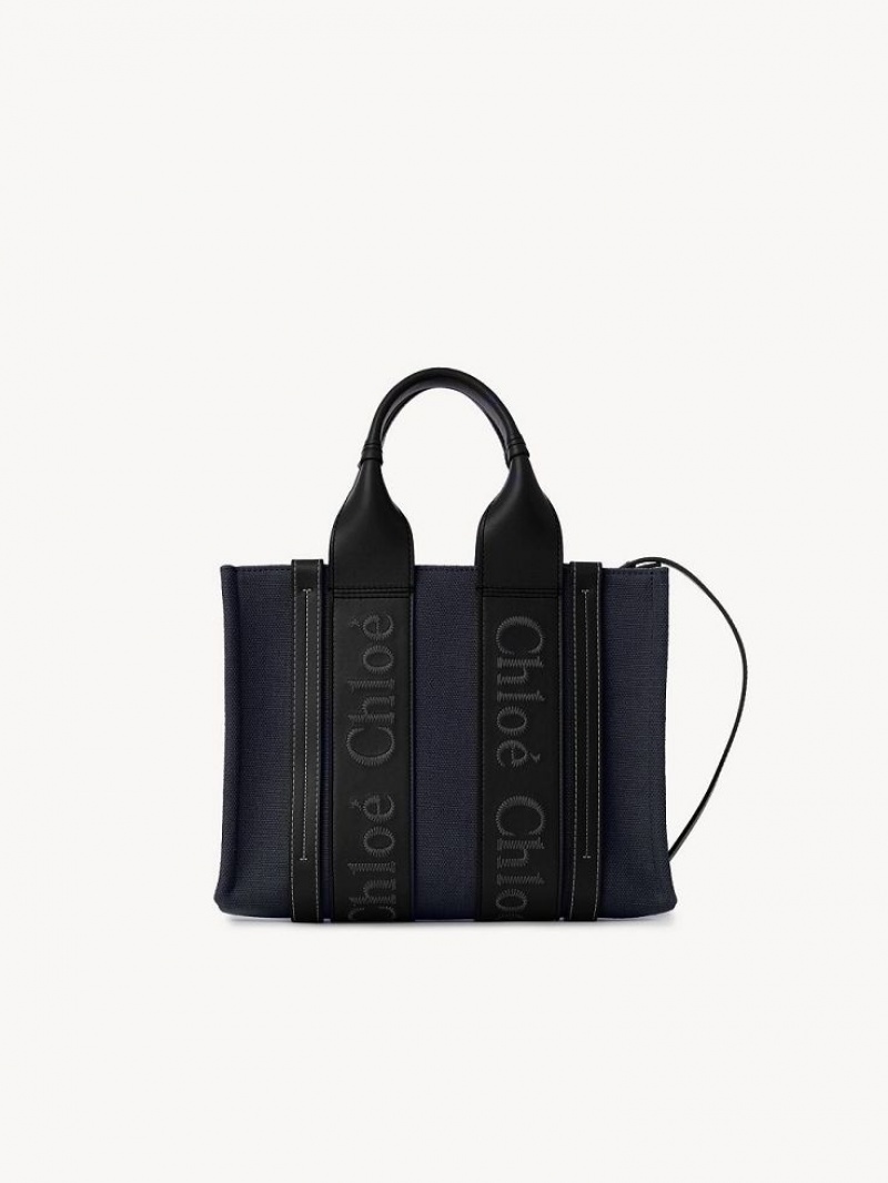 Torby Tote Chloe Small Woody Jasny Niebieskie | CHE-SR13390