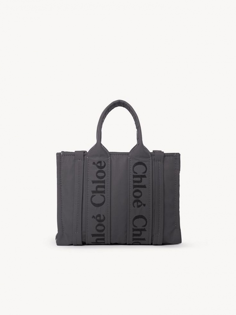 Torby Tote Chloe Small Woody Szare | CHE-SR13349