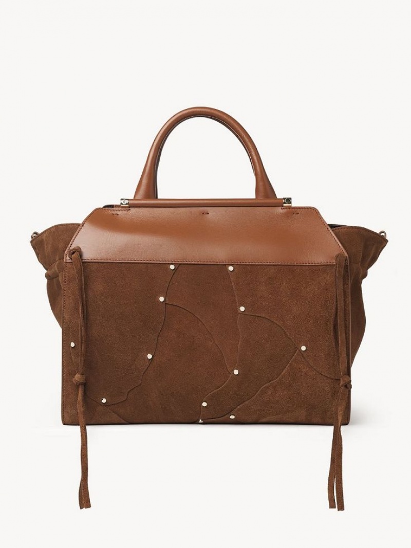 Torby Tote Chloe Steph Medium Double Carry Brązowe | CHE-SR13290