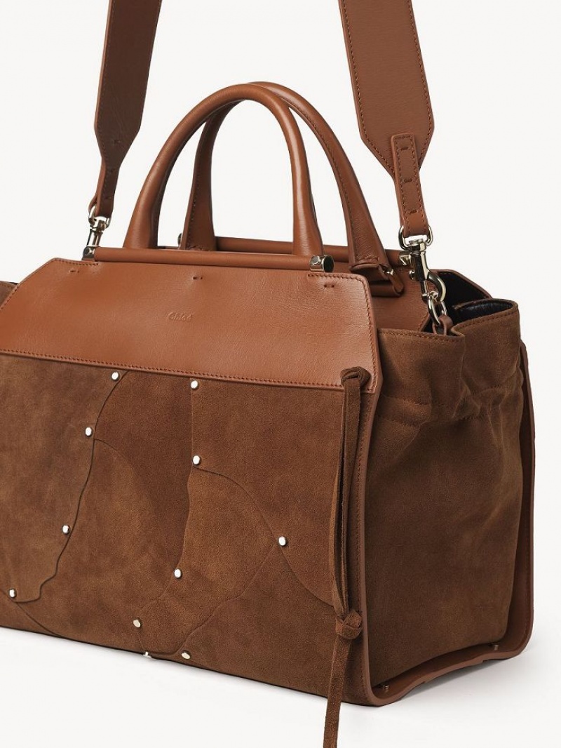 Torby Tote Chloe Steph Medium Double Carry Brązowe | CHE-SR13290