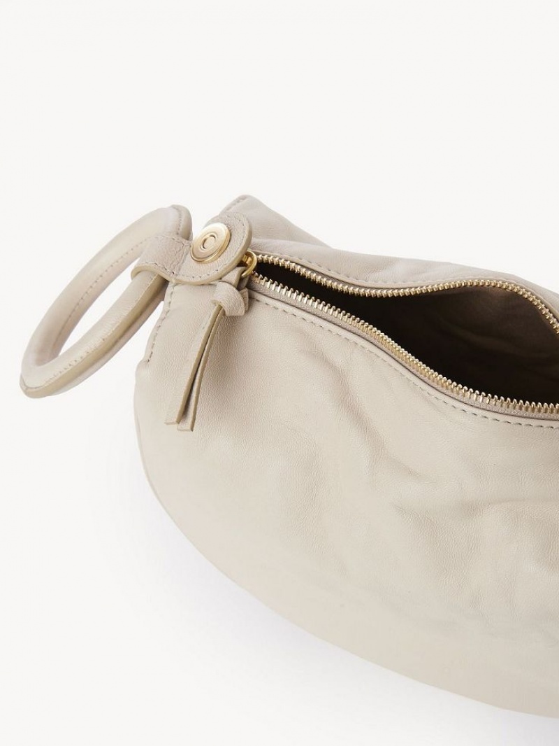 Torebki Małe Chloe Hana Wristlet Beżowe | CHE-SR14774