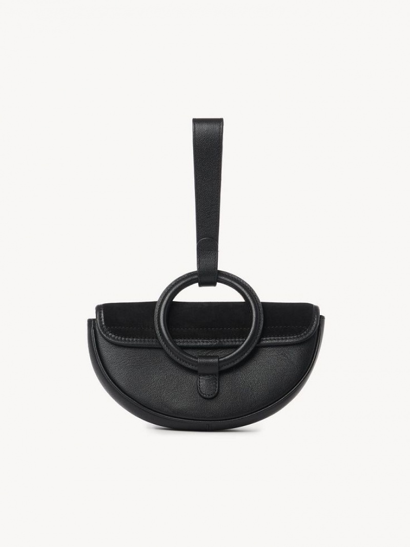 Torebki Małe Chloe Mara Half Moon Czarne | CHE-SR14754