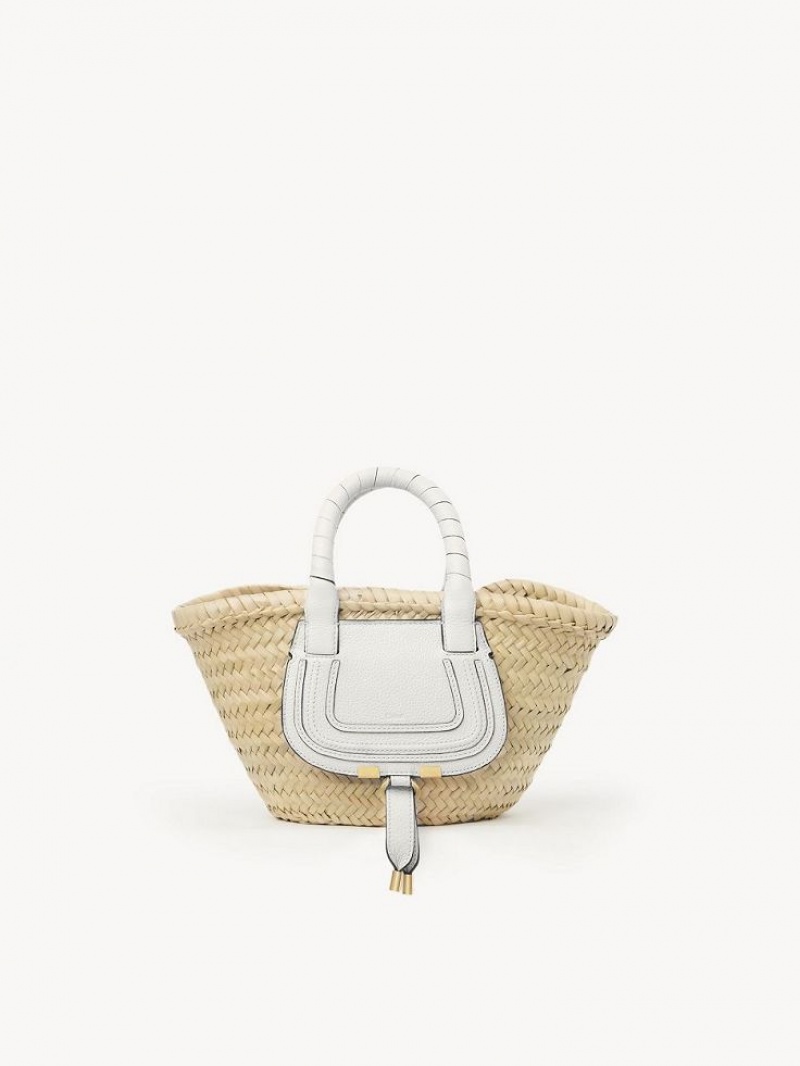 Torebki Małe Chloe Marcie Basket Białe | CHE-SR13662