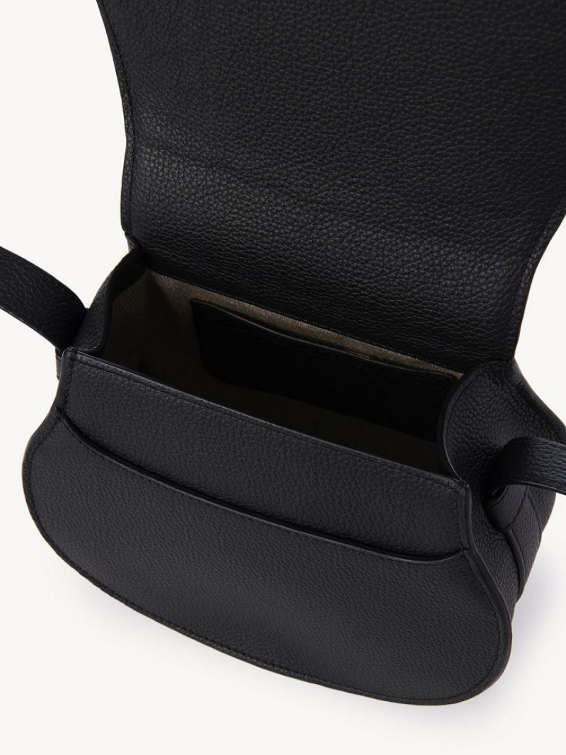 Torebki Małe Chloe Marcie Small Saddle Czarne | CHE-SR13663