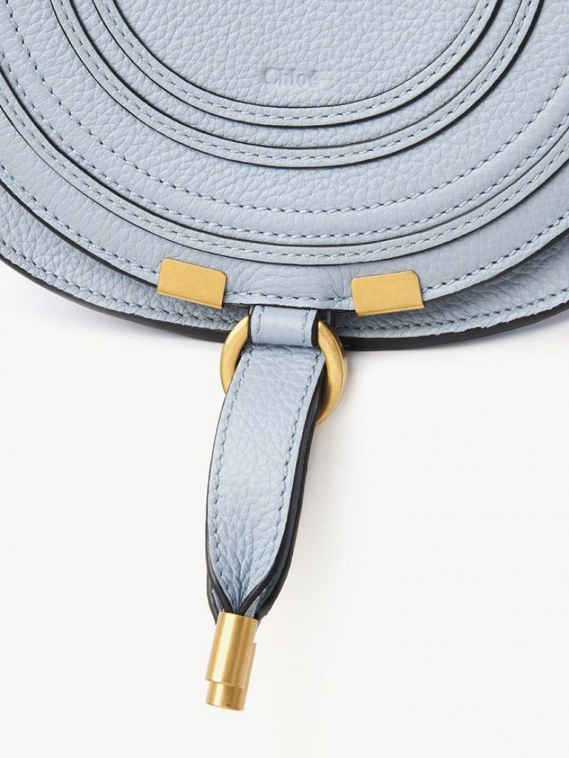 Torebki Małe Chloe Marcie Small Saddle Niebieskie | CHE-SR13686