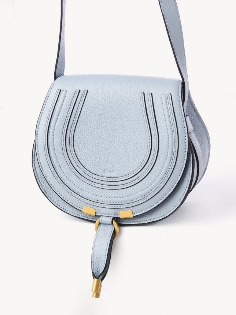 Torebki Małe Chloe Marcie Small Saddle Niebieskie | CHE-SR13686