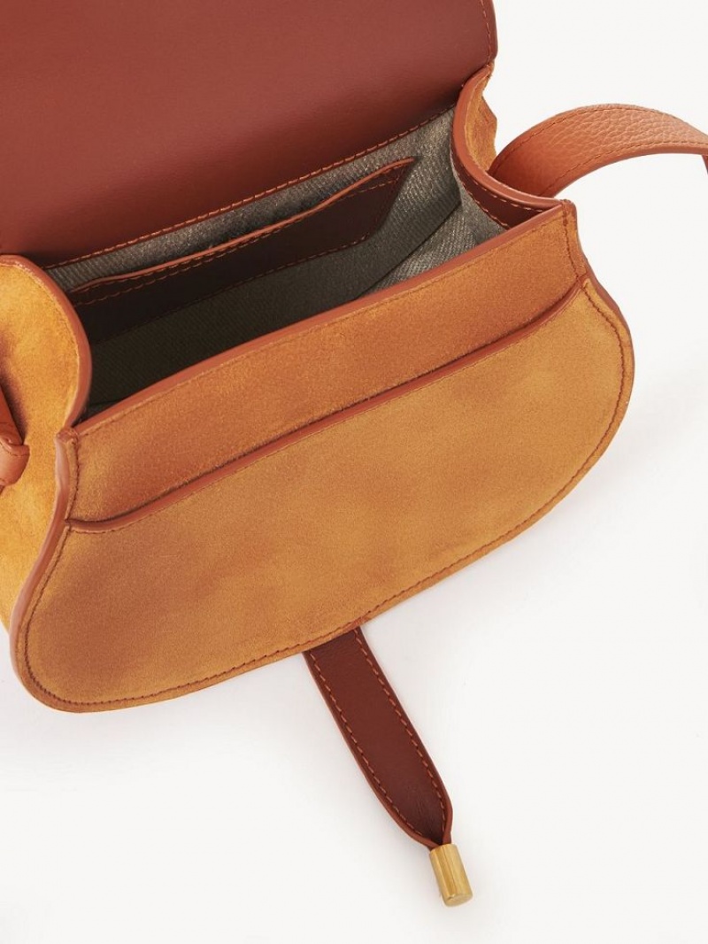 Torebki Małe Chloe Marcie Small Saddle Pomarańczowe | CHE-SR13668