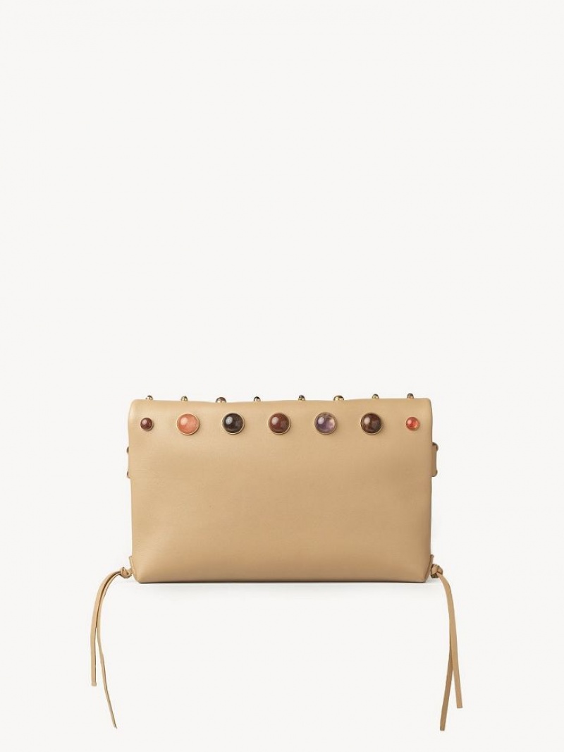 Torebki Małe Chloe Mony Clutch Brązowe | CHE-SR13667