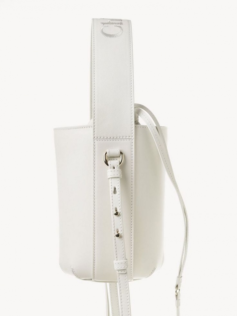 Torebki Małe Chloe Sense Bucket Białe | CHE-SR13677