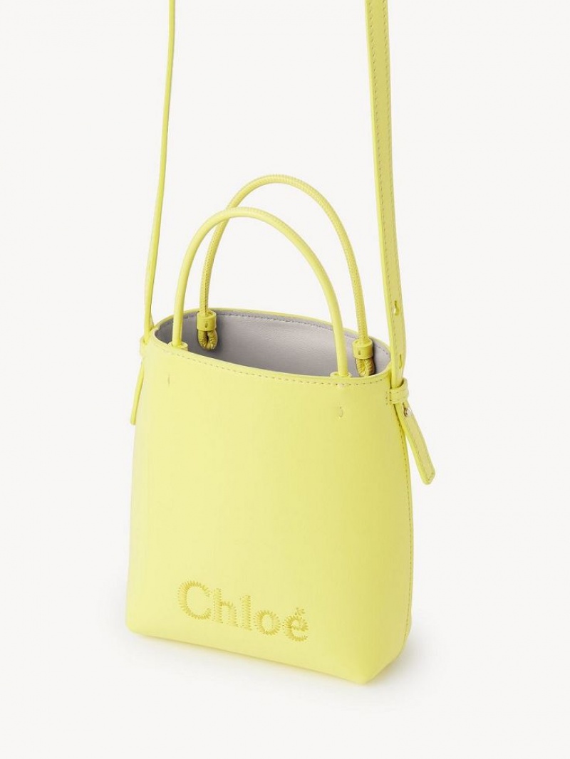 Torebki Małe Chloe Sense Tote Żółte | CHE-SR13672