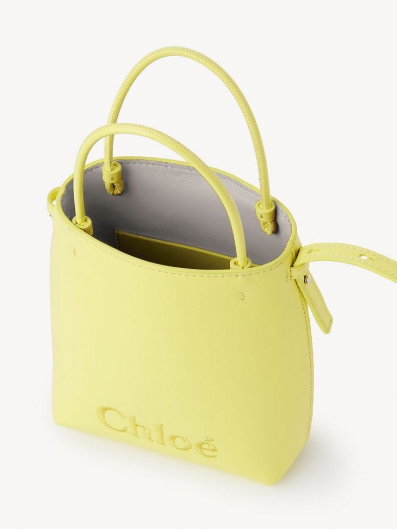 Torebki Małe Chloe Sense Tote Żółte | CHE-SR13672