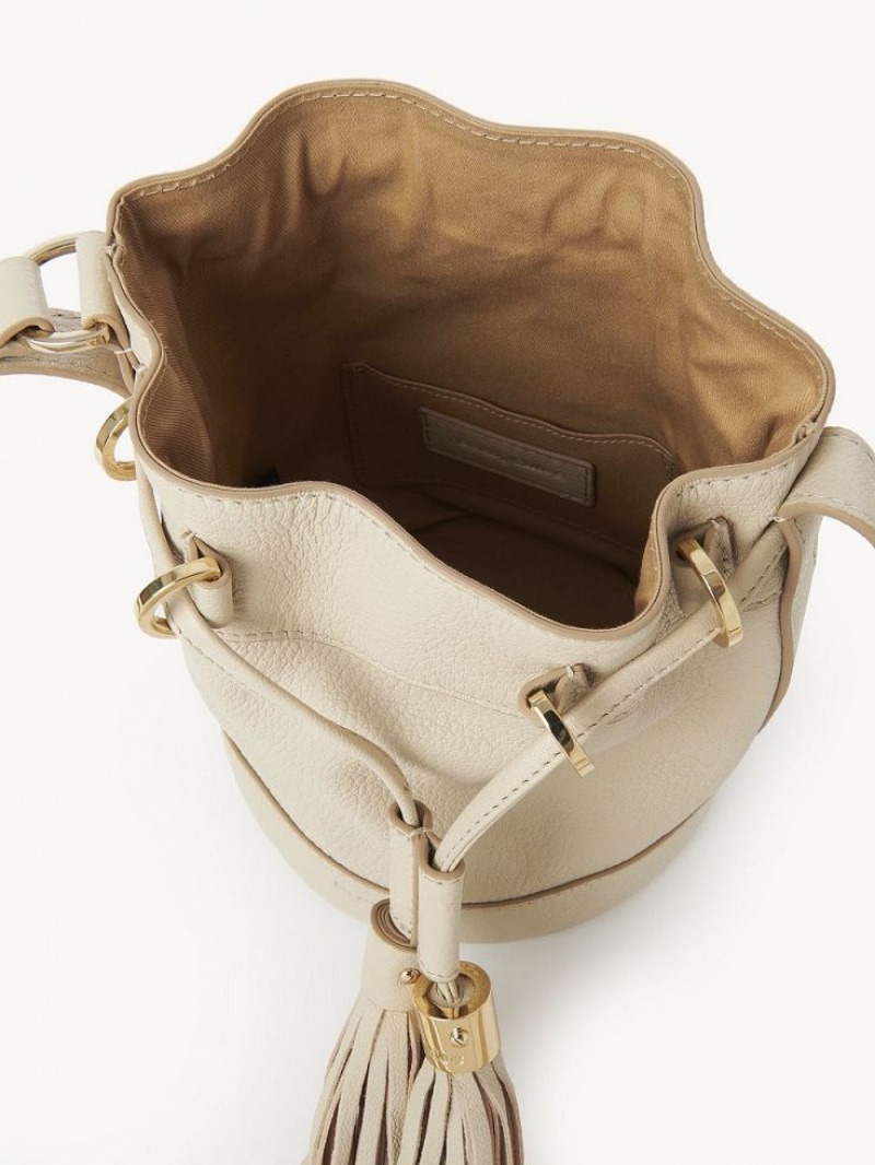 Torebki Małe Chloe Vicki Small Bucket Beżowe | CHE-SR14749