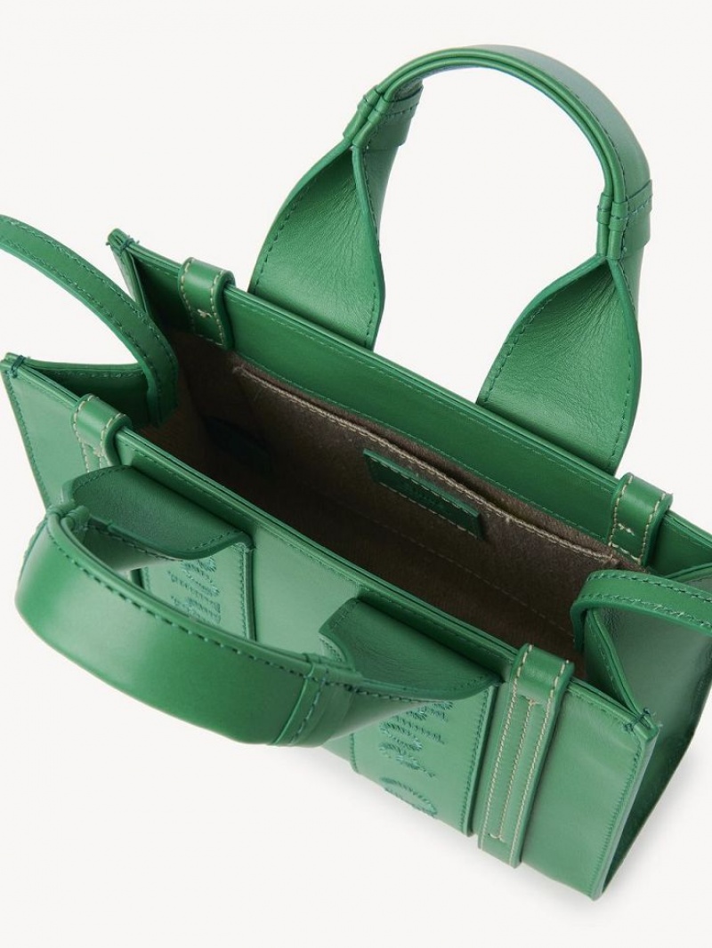 Torebki Małe Chloe Woody Tote 1 Zielone | CHE-SR13698