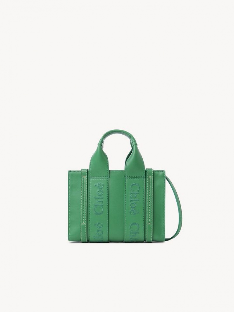 Torebki Małe Chloe Woody Tote 1 Zielone | CHE-SR13698